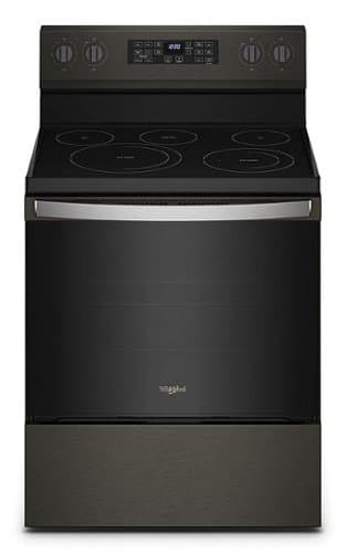 Whirlpool - 5.3 Cu. Ft. Freestanding Electric Convection Range with Air Fry - Black Stainless Steel