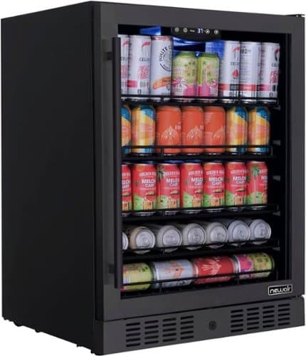 NewAir - Refurbished 24" Freestanding or Built-In Fridge - Black