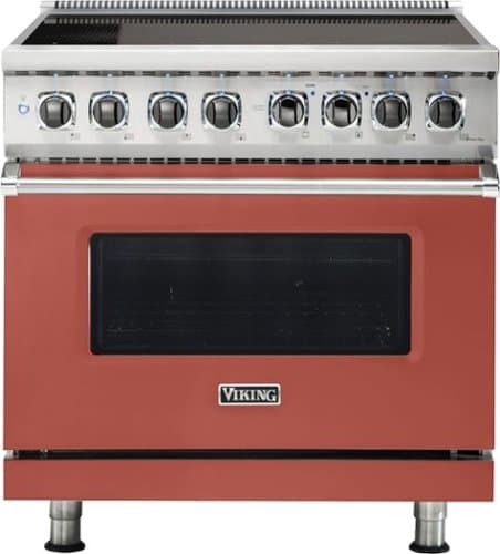 Viking - 5 Series 5.6 Cu. Ft. Freestanding Electric Induction Range - Spiced Cider