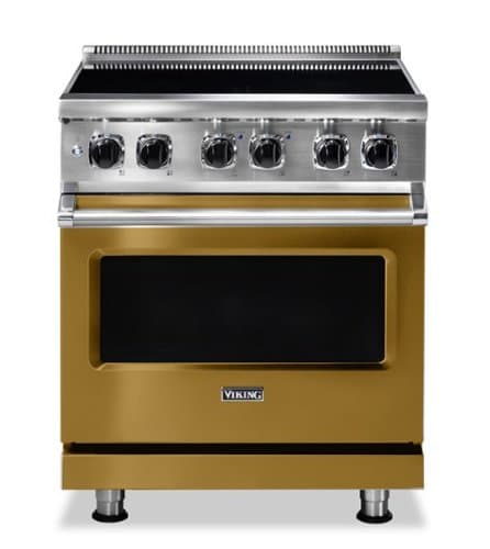 Viking - 5 Series 4.7 Cu. Ft. Freestanding Electric Induction Range - Golden Hour