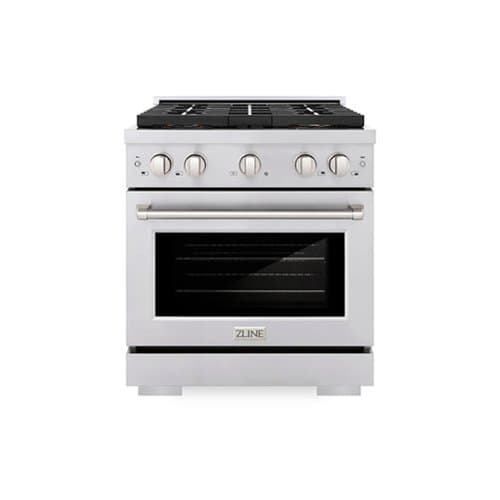 ZLINE - 30 in. 4.2 cu. ft. Freestanding Paramount Gas Range with DuoPro Cooktop and Convection Gas Oven - Stainless Steel