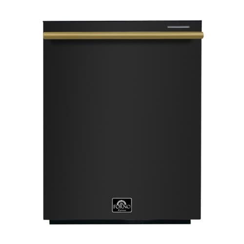 Forno Appliances - Pozzo 24" Top Control Built-In Stainless Steel Tub Dishwasher with 3rd Rack and 49dBA - Black