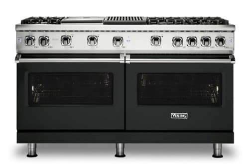 Viking - 8.0 Cu. Ft. 60"W. Professional 5 Series Freestanding Double Oven Gas Convection Range - Antique Bronze