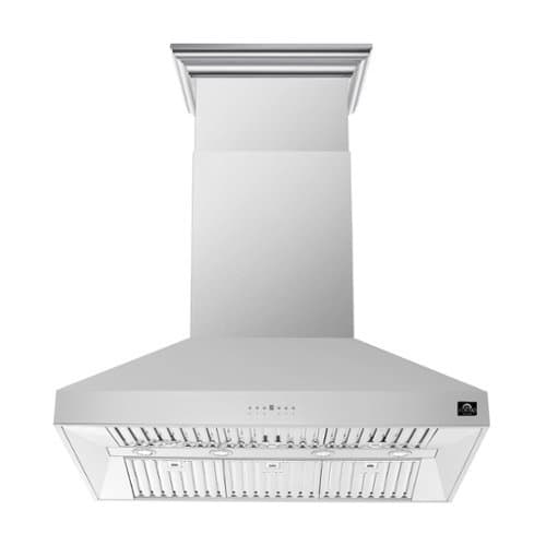 Forno Appliances - 48 inches - Externally Vented - Island Range Hood - Stainless Steel