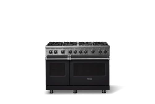 Viking - 6.1 Cu. Ft. Professional 5 Series Freestanding Double Oven Gas Convection 8 Burner Range - Onyx
