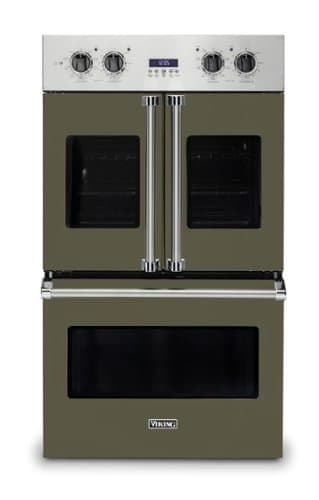 Viking - 30" 7 Series French Door Double Built-In Electric Thermal Convection Oven - Martini
