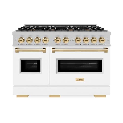 ZLINE - Autograph 48 in. Classic Gas Range with Gold Accents (CGRSZ-WM-48-G) - Black
