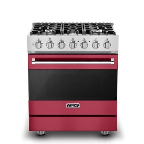 Viking - 3 Series 4.7 Cu. Ft. Self-Cleaning Freestanding Dual Fuel Convection Range - Valentine - Valentine