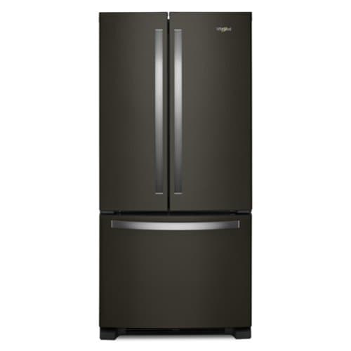 Whirlpool - 22 cu. ft. French Door Refrigerator with Humidity-Controlled Crispers - Black Stainless Steel