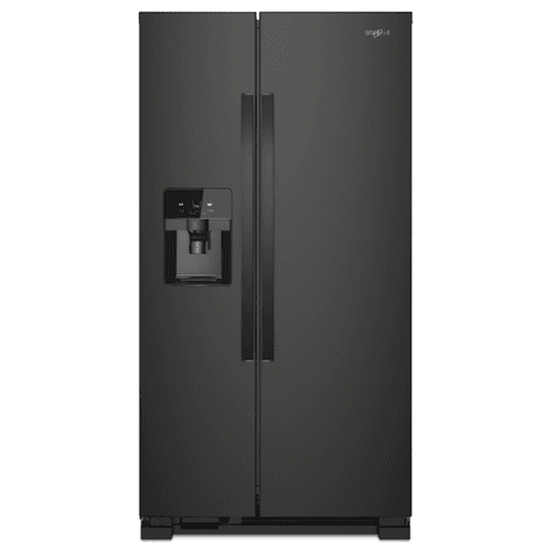 Whirlpool - 25 Cu Ft. Wide Side-by-Side Refrigerator - Black