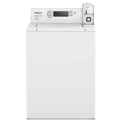 Whirlpool - 3.3 Cu. Ft. Commercial Top-Load Washer with Factory-Installed Coin Drop and Coin Box - White