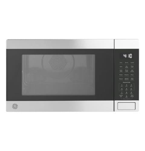 GE - 1.0 Cu. Ft. Convection Countertop Microwave with Air Fry - Stainless Steel