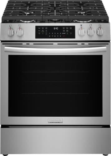 Frigidaire - Gallery 5.1 Cu. Ft. Slide-in Gas Total Convection Range with Air Fry and Steam Clean - Stainless Steel