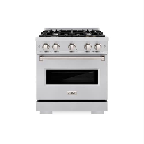 ZLINE - 30” Classic Dual Fuel Range with 4 Burner Cooktop and Convection Oven (CDR30) - Stainless Steel