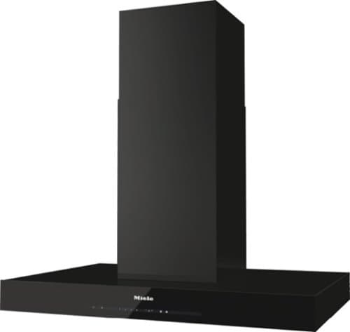 Miele - 36 inches - Externally Vented - Island Range Hood - Obsidian Black