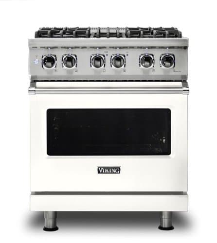 Viking - 30-Inch Dual Fuel Freestanding Range - Pure White