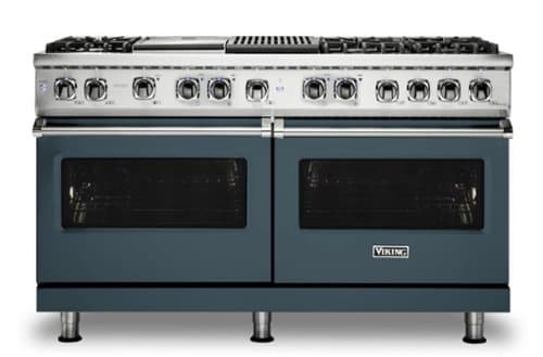 Viking - 5-Series Dual Fuel Self-Clean 60"W Sealed Burner Range - Squall