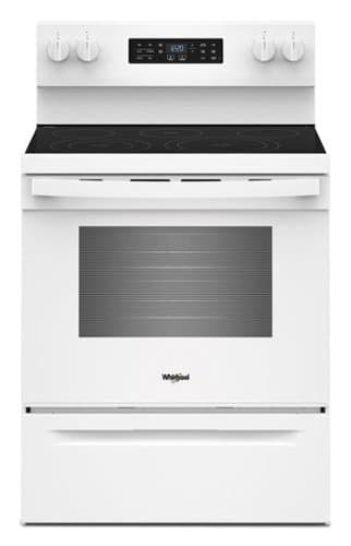 Whirlpool - 5.3 Cu. Ft. Electric Range with Air Cooking Technology - White