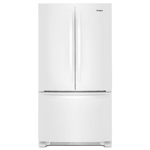 Whirlpool - 20 Cu. Ft. French Door Bottom Mount Counter-Depth Refrigerator - White