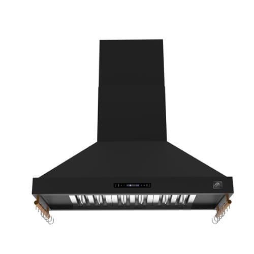 Forno Appliances - 48 inches - Externally Vented - Wall Range Hood - Black