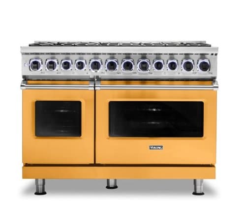 Viking - 48"W./24"D. Dual Fuel Sealed Burner Range-8 Burners - Daffodil