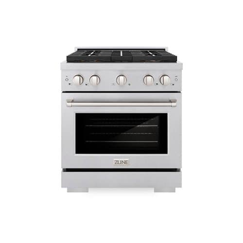 ZLINE - 30 in. 4.2 cu. ft. Freestanding Paramount Gas Range with DuoPro Cooktop and Convection Oven - Stainless Steel