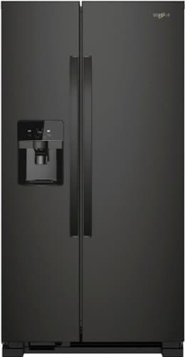 Whirlpool - 24.6 Cu. Ft. Side-by-Side Refrigerator - Black
