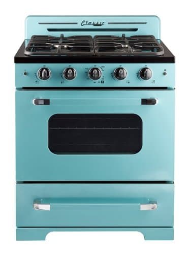 Unique Appliances - Classic Retro 3.9 Cu. Ft. Freestanding Gas Convection Range - Ocean Mist Turquoise