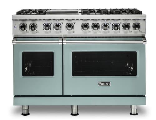 Viking - 5-Series Dual Fuel Self-Clean 48"W Sealed Burner Range - Splash