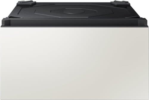 Samsung - Bespoke 27" Wide Laundry Pedestal with Storage Drawer - Ivory