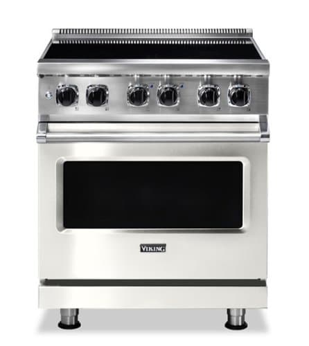Viking - 5 Series 4.7 Cu. Ft. Freestanding Electric Induction Range - Pure White