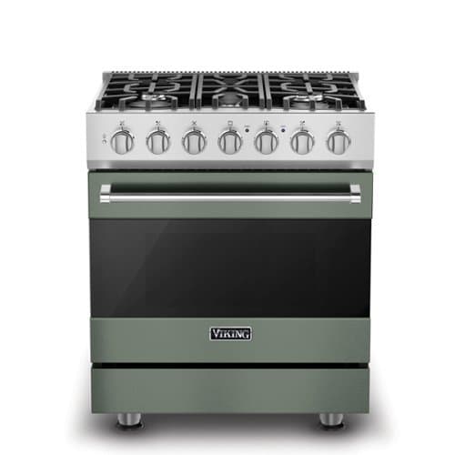 Viking - 3 Series 4.7 Cu. Ft. Self-Cleaning Freestanding Dual Fuel Convection Range - Eucalyptus - Eucalyptus