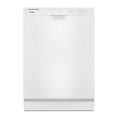 Whirlpool - 24" Front Control Built-In Dishwasher with Boost Cycle and 57 dBA - White