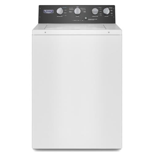 Maytag - 3.5 Cu. Ft. High Efficiency Top Load Washer Commercial Grade with Dual Action Agitator - White