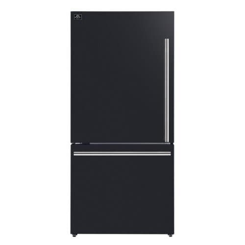Forno Appliances - Milano Espresso 17.2 Cu. Ft. Bottom Freezer Refrigerator with Built-In Ice Maker - Black