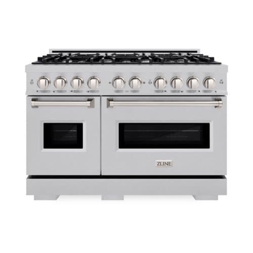 ZLINE - 48 in. Classic Double Oven Dual Fuel Range with 8 Burners (CDRS-48) - Stainless Steel
