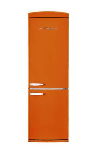 Unique Appliances - Classic Retro 23.8 in 11.7 cu. ft. Frost Free Retro Bottom Freezer Refrigerator ENERGY STAR - Orange Creamsicle