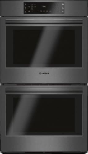 Bosch - 800 Series 30" Built-In Double Electric Wall Oven with True Convection - Black Stainless Steel
