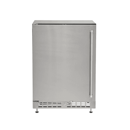Coyote - Outdoor Living 24" 5.1 Cu. Ft. Built-in Compact Refrigerator with Reversible Hinge - Stainless Steel