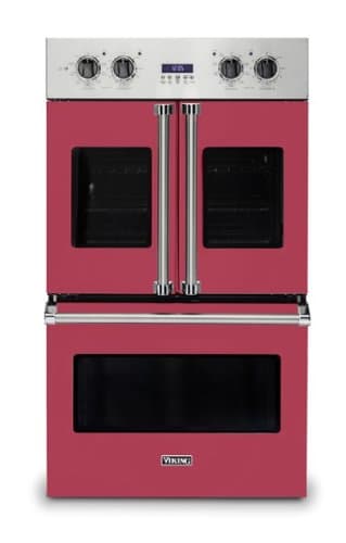 Viking - 30" 7 Series French Door Double Built-In Electric Thermal Convection Oven - Valentine