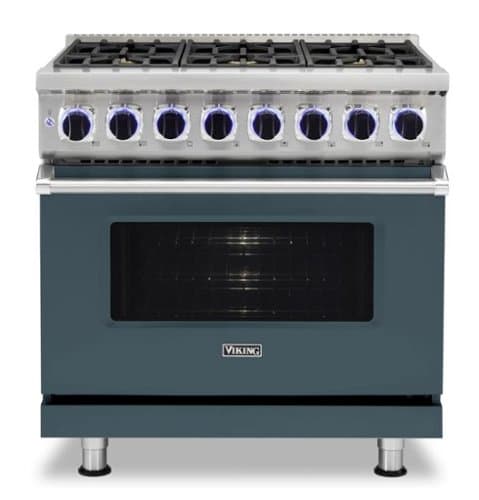 Viking - 36"W./24"D. Dual Fuel Sealed Burner Range-6 Burners - Squall