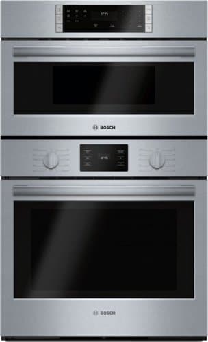 Bosch - 500 Series 30" Built-In Double Electric Combination Microwave and Wall Oven with True Convection - Stainless Steel