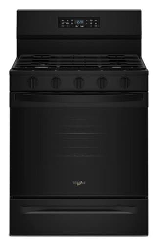 Whirlpool - 5.0 Cu. Ft. Freestanding Gas Range with Air Cooking Technology - Black