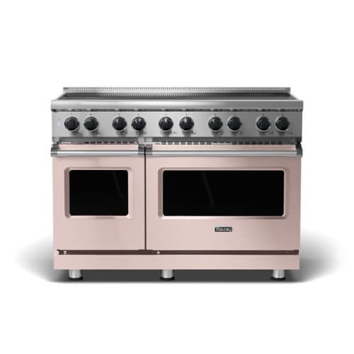 Viking - 5 Series 48" Wide Freestanding Electric Induction Range - Blush