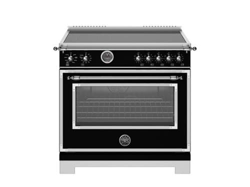 Bertazzoni - 36" Heritage Series range - Electric self clean oven - 5 induction zones - Black