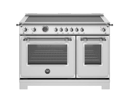 Bertazzoni - 48" Heritage Series range - Electric self clean oven - 6 induction zones - Stainless Steel